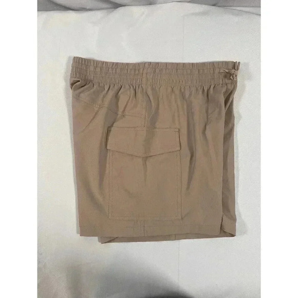 Baleaf Womens Beige Stretch Exercise Sport 5" Inseam Drawstring Shorts Size L - Picture 3 of 8